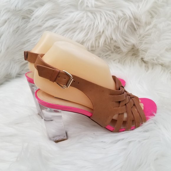 Dianve von Furstenberg Clear Chunky Heels - Picture 6 of 10